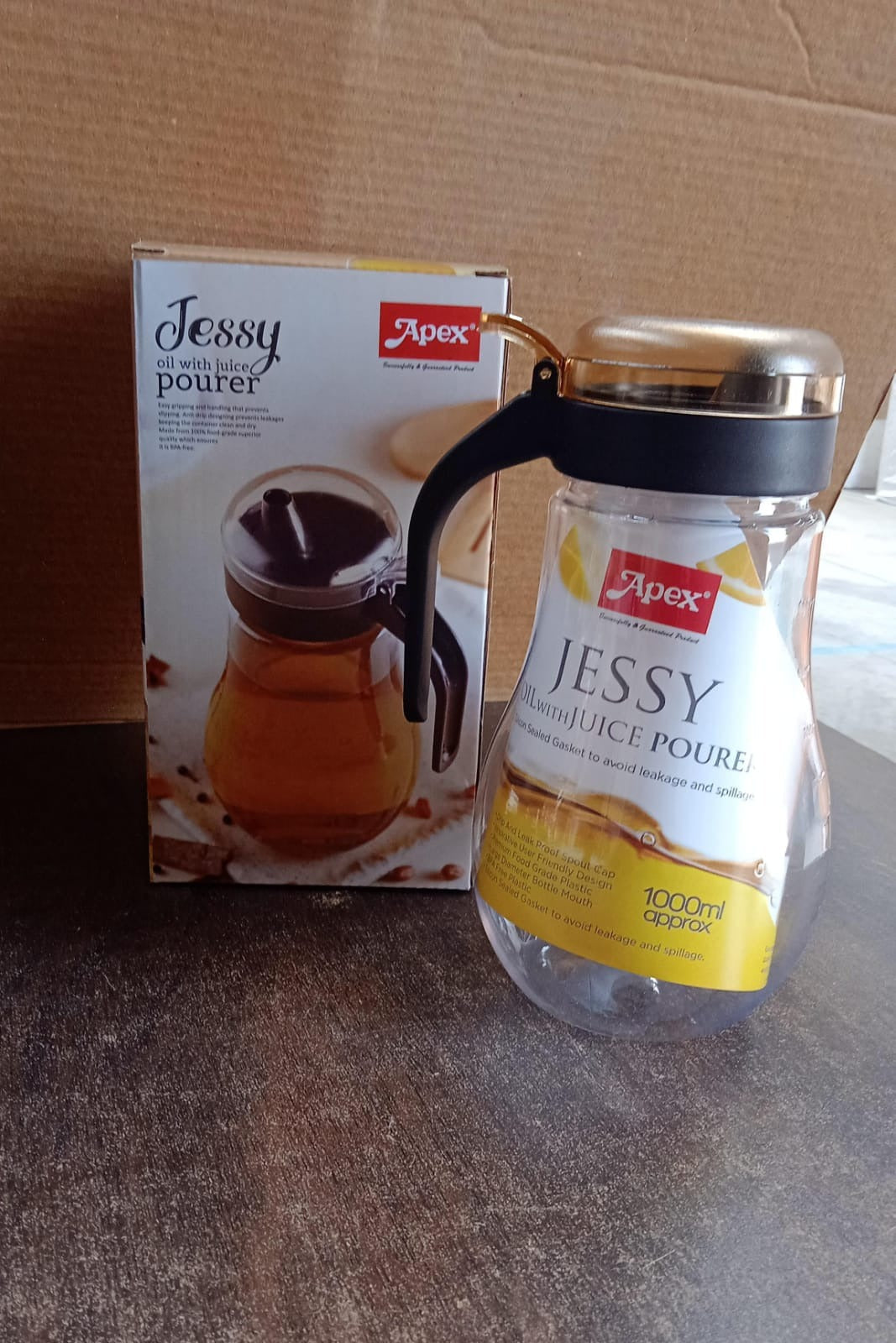 Apex Jessy Oil and Juice Pourer Dispenser Bottle Approx 1000ml (1 Pc) Apex Jessy Oil and Juice Pourer Dispenser Bottle Approx 1000ml (1 Pc)